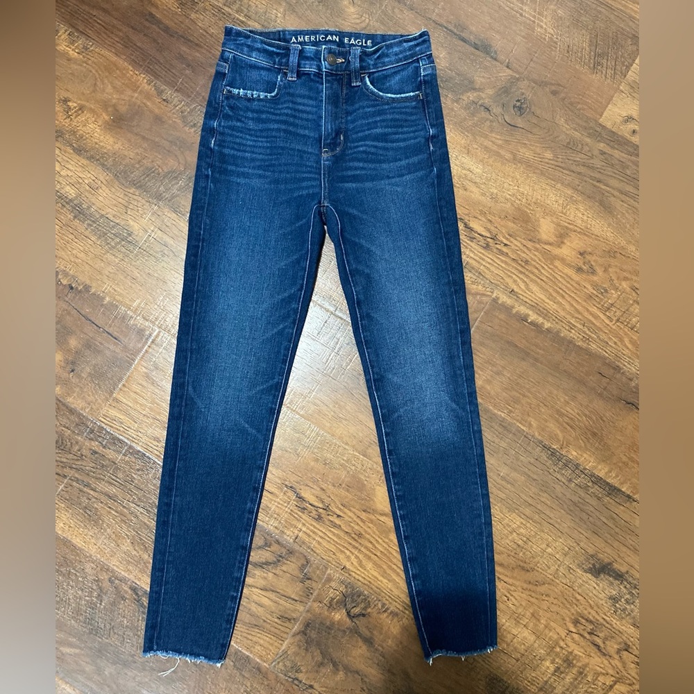 American Eagle Women's Dream Jean Super Hi Rise Jegging Pants Size 00 Regular